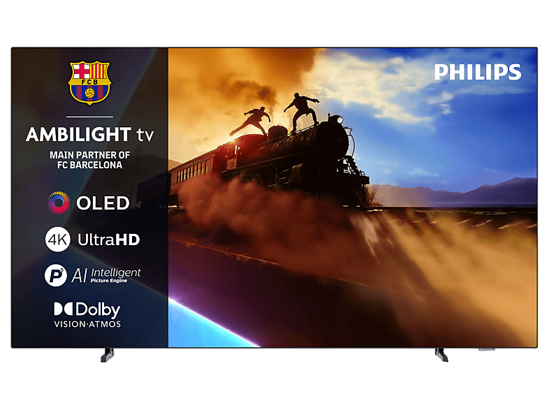 REACONDICIONADO Seminuevo Muy bueno TV OLED 65" - Philips Ambilight 65OLED770/12, UHD 4K, P5, Smart TV, Dolby Atmos; DTS:X, Negro