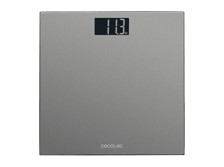Báscula de baño - Cecotec Surface Precision 9200 Healthy, Hasta 180 kg, Pantalla LCD, Kit accesorios, Acero inoxidable, Plata