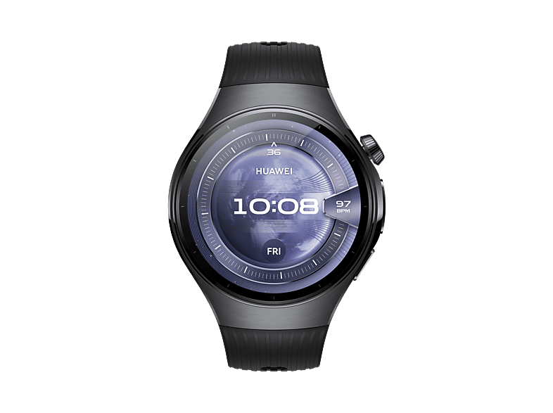 HUAWEI Watch 5 46 Smartwatch Fluorelastomer, 140-210 mm, Midnight Black