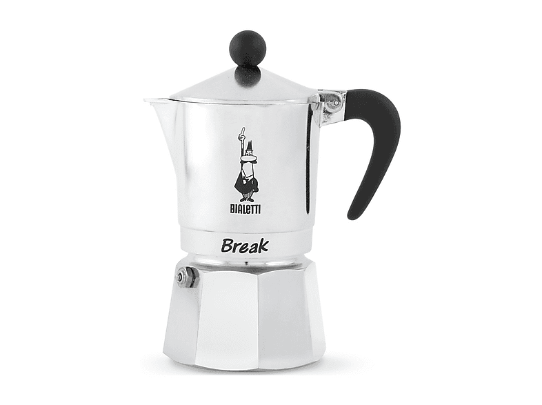 Moka Bialetti Break, 1 Tazza, Adatta a piani cottura gas, Alluminio