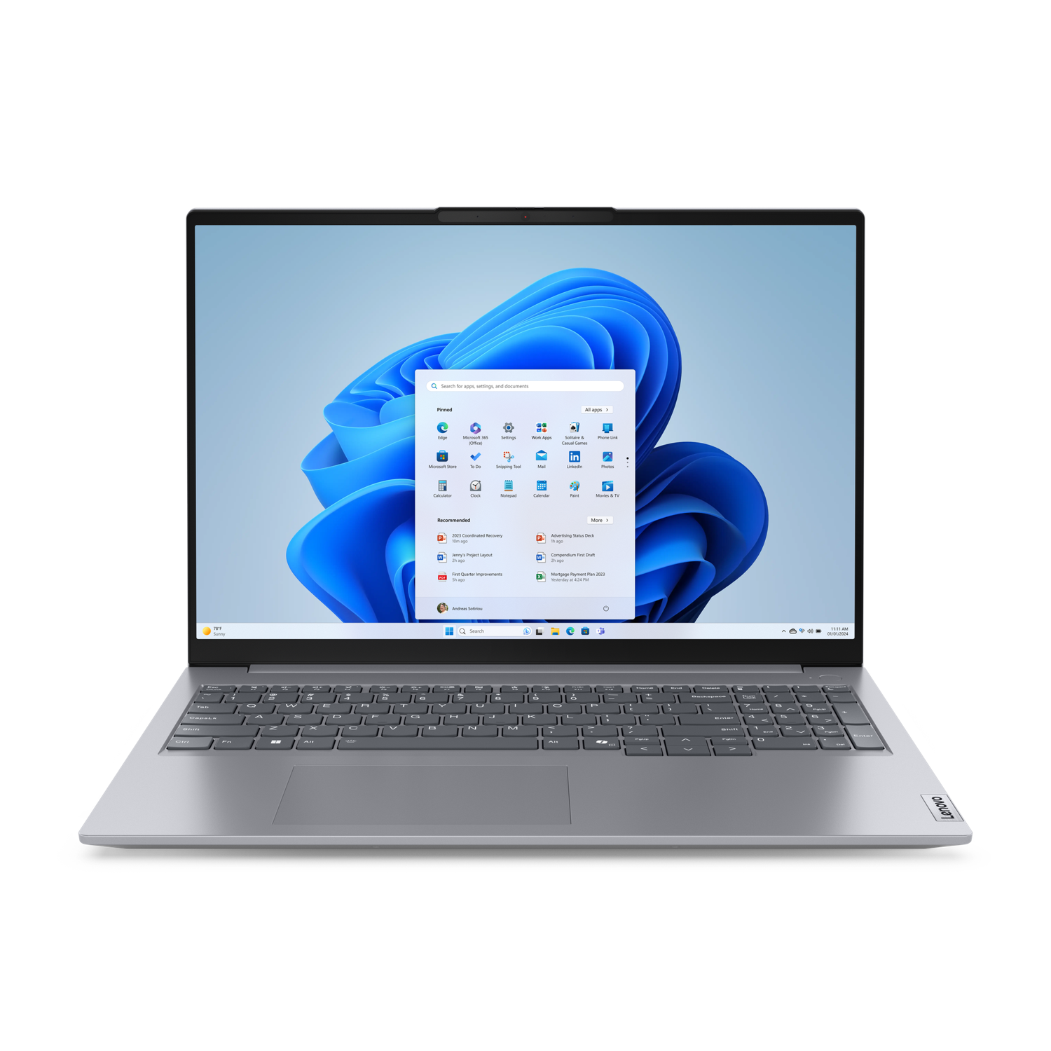 Lenovo ThinkBook 16 G7 ARP AMD Ryzen™ 7 7735HS Laptop 40,6 cm (16") WUXGA 16 GB DDR5-SDRAM 512 GB SSD Wi-Fi 6E (802.11ax) Windows 11 Pro Engels Grijs