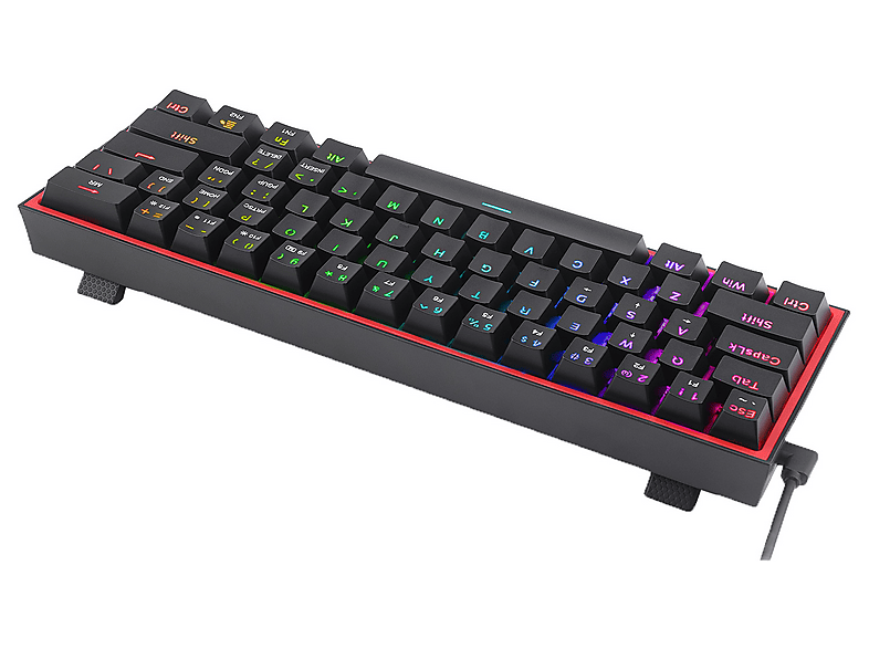 Klawiatura Redragon K617 Fizz RGB czarna – zdjęcie 2