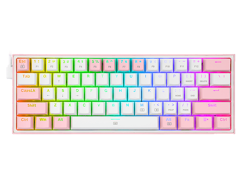 Klawiatura Redragon K617 Fizz RGB white/pink