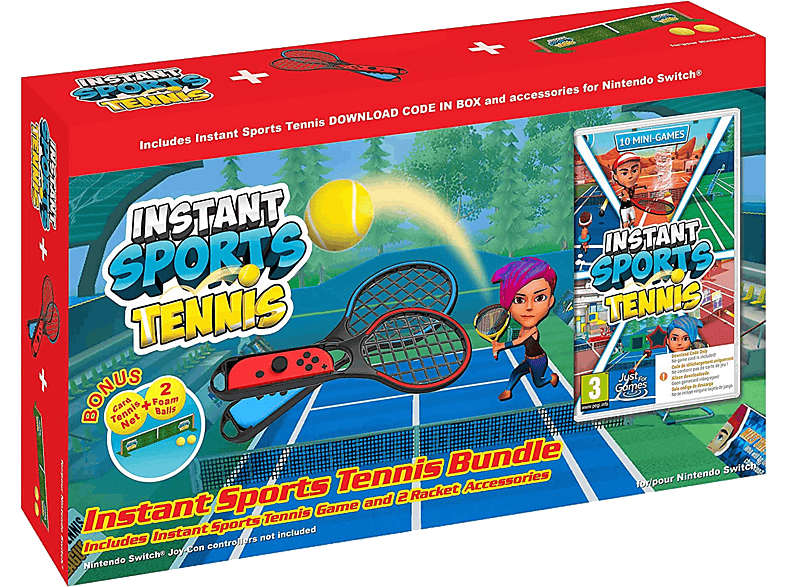 Nintendo Switch Instant Sports Tennis Bundle (con 2 raquetas) (Código de descarga)