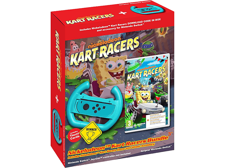 Nintendo Switch Nickelodeon Kart Racers Bundle (con volante) (Código en la caja)