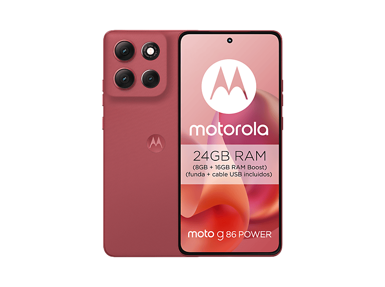 motorola g86 power, Rosa, 512 GB, 8 GB RAM, 6.67 Display, MediaTek Dimensity 7300, 6720 mAh