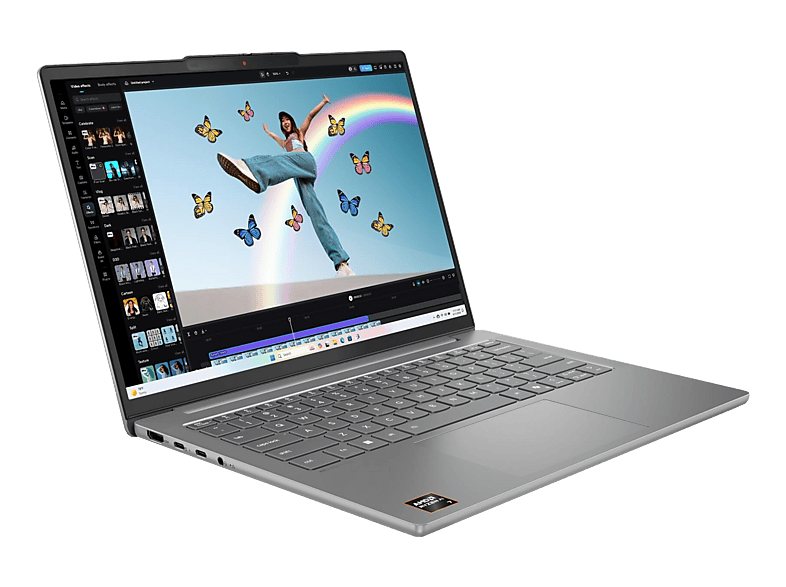 LENOVO-IDEA IdeaPad Slim 5 14AKP10, Copilot+ PC, Notebook, mit 14 Display, AMD Ryzen™ AI 340 Prozessor (16 MB Cache, bis zu 4.8 GHz), 16 GB RAM, 1 TB SSD, Radeon™ 840M, Luna Grey, Windows 11 Home