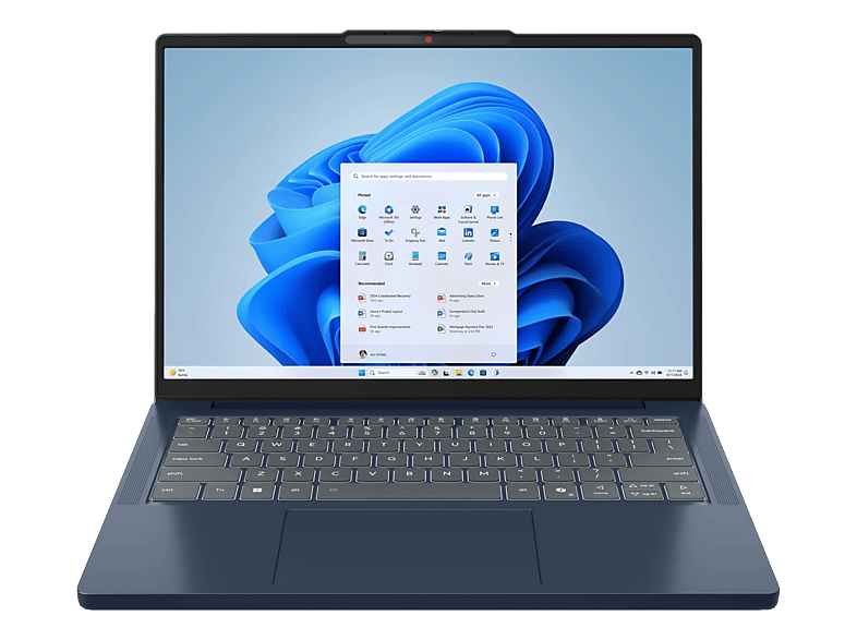 LENOVO-IDEA IdeaPad Slim 3 14ARP10, Notebook, mit 14 Display, AMD Ryzen™ 5 7535HS Prozessor (16 MB Cache, bis zu 4.55 GHz), 16 GB RAM, 1 TB SSD, Radeon™ 660M, Cosmic Blue, Windows 11 Home