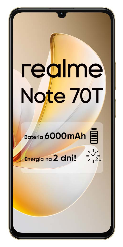 Smartfon REALME Note 70T 4G (LTE) 4 GB/128 GB Złoty | MediaMarkt
