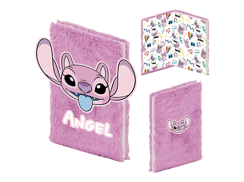 Libreta - Sherwood Lilo & Stitch, A5, Tapa dura de peluche con figura Ángel