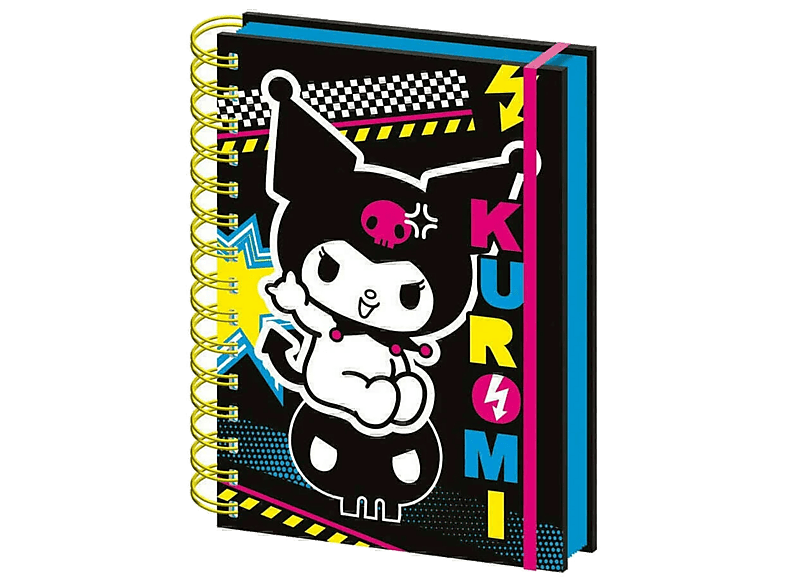 Libreta - Sherwood Kuromi, Anillas y Cierre elástico, A5, Papel Rayado