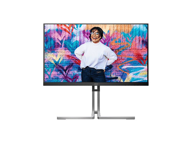 Monitor - AOC Q27U3CV, 27" QHD, 75 Hz, 4 ms GtG, IPS, Adaptive Sync, VESA Certified DisplayHDR™ 400, Sin marco en 3 lados