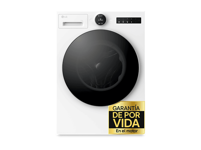 LG – Lavadora LG, Inteligente, AI Direct Drive, TurboWash 360º, 11kg / 1.400rpm, Serie 700 – F4X7011TWS.