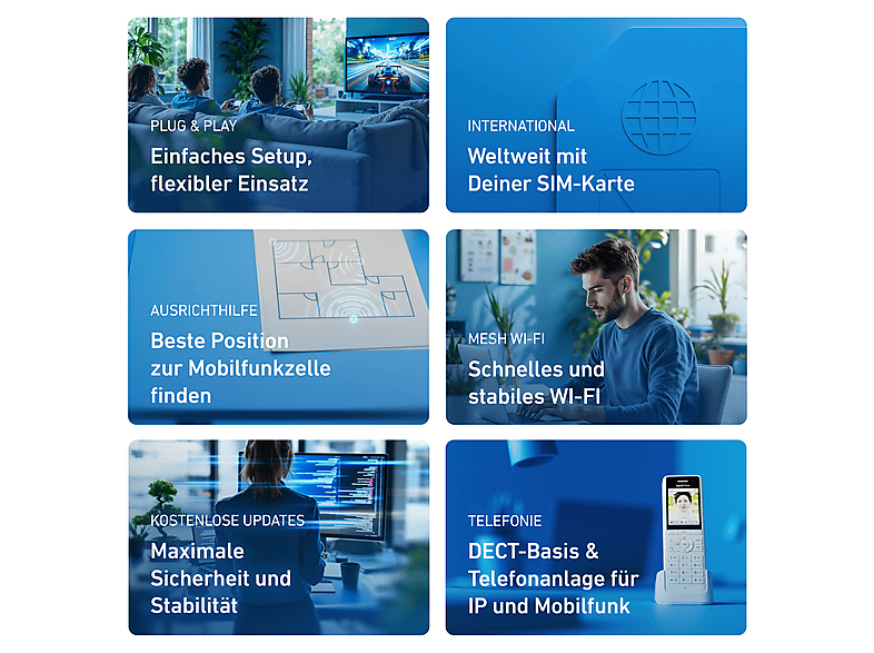 Thumbnail - AVM FRITZ!Box 6860 5G, (Wi-Fi 6), 3.000 MBit/s WLAN Mesh-Router 1,3 Gbit/s