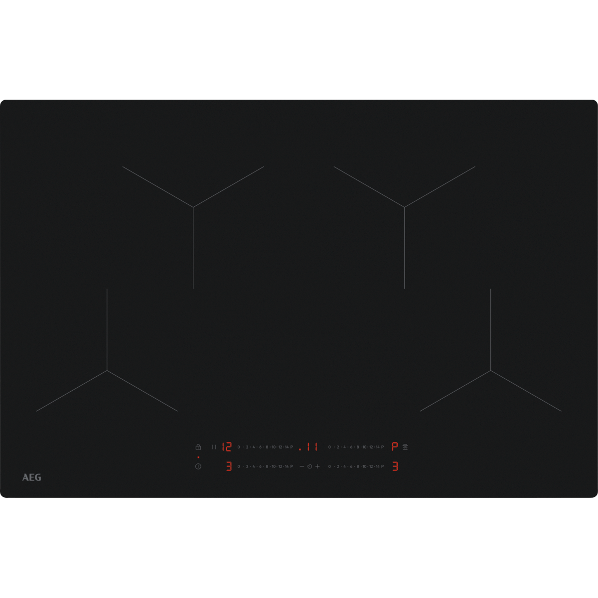 AEG TO84IA0FIT Beépíthető indukciós főzőlap 80 cm, SaphirMatt® SE, DirektTouch, SlimFit, Hob2Hood