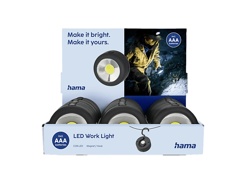 Thumbnail - HAMA W140, Magnet, mit Batterien, LED-Arbeitsleuchten-Set