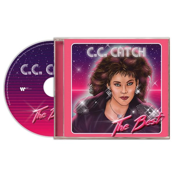 C.C. Catch CD. Das Cover zeigt eine Frau mit großem Haar, Ohrringen und einer Herz-Halskette. Die CD befindet sich in der Hülle, mit lila Design.