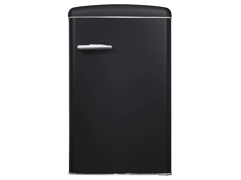 Ok.-Ggv OFR 112 E B Retro Kühlschrank (E, 875 mm hoch, Mattschwarz)