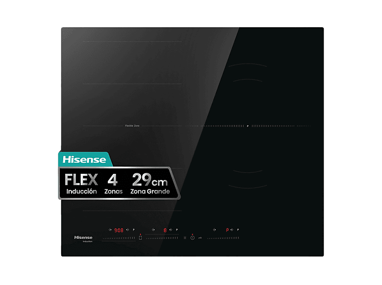 Hisense – Placa inducción Hisense con 3 zonas + zona Flex – HI6352BSCE.