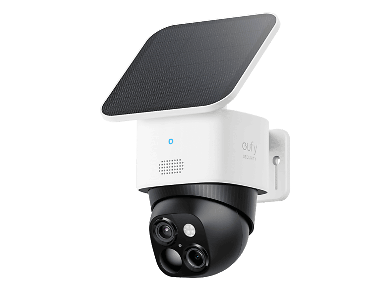 Cámara de vigilancia IP - Eufy SoloCam S340, 3K, Función visión nocturna, Solar, 360°, Blanco