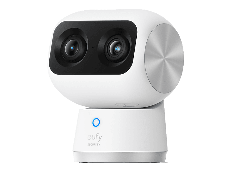 Cámara de vigilancia IP - Eufy S350, 4K, Función visión nocturna, Interior, Doble Cámara, Negro/Blanco