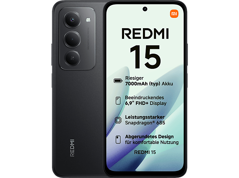 XIAOMI Redmi 15 128 GB Midnight Black Dual SIM