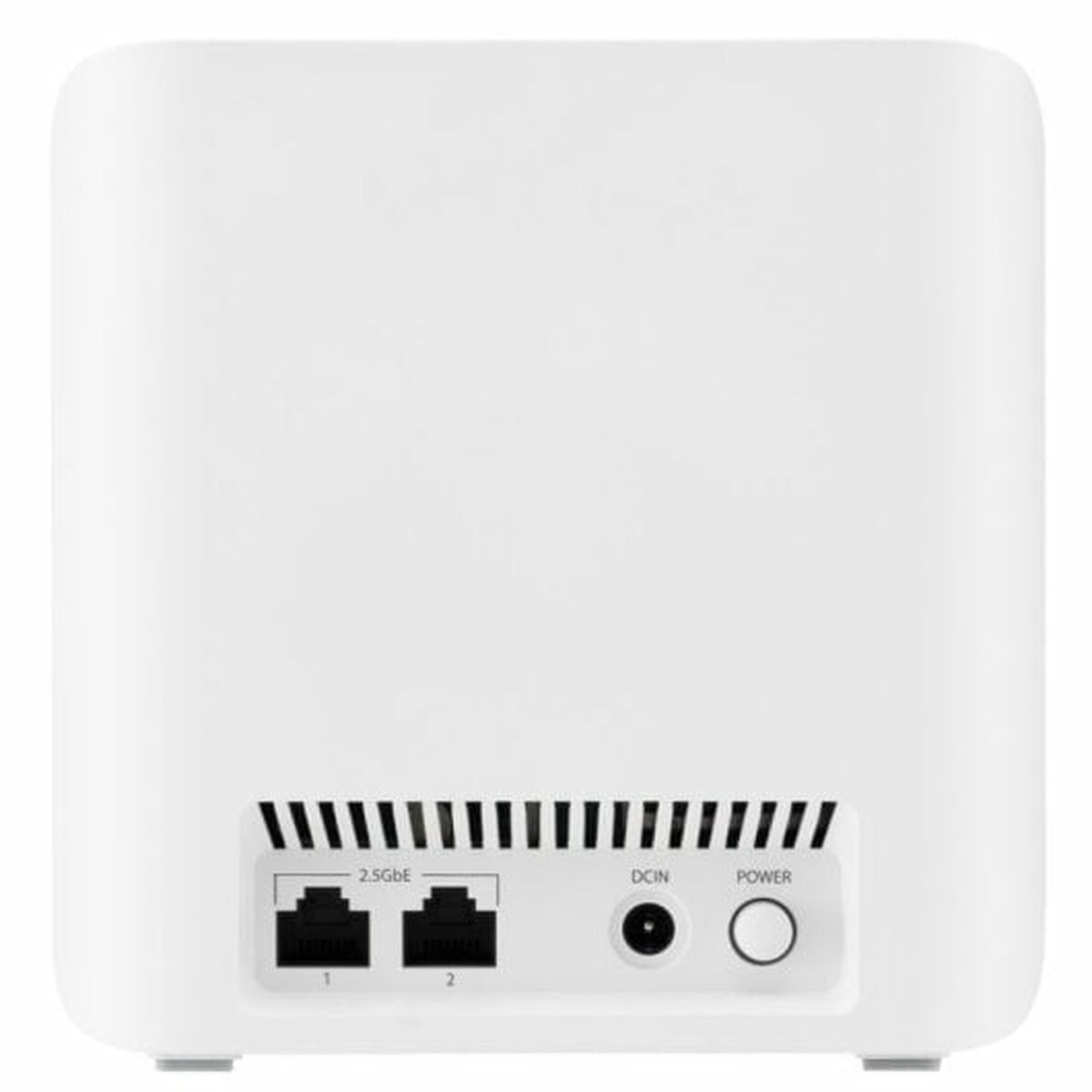 Routeur blanc avec ports et ventilation noirs. Étiqueté 2.5GbE, DCIN et POWER.