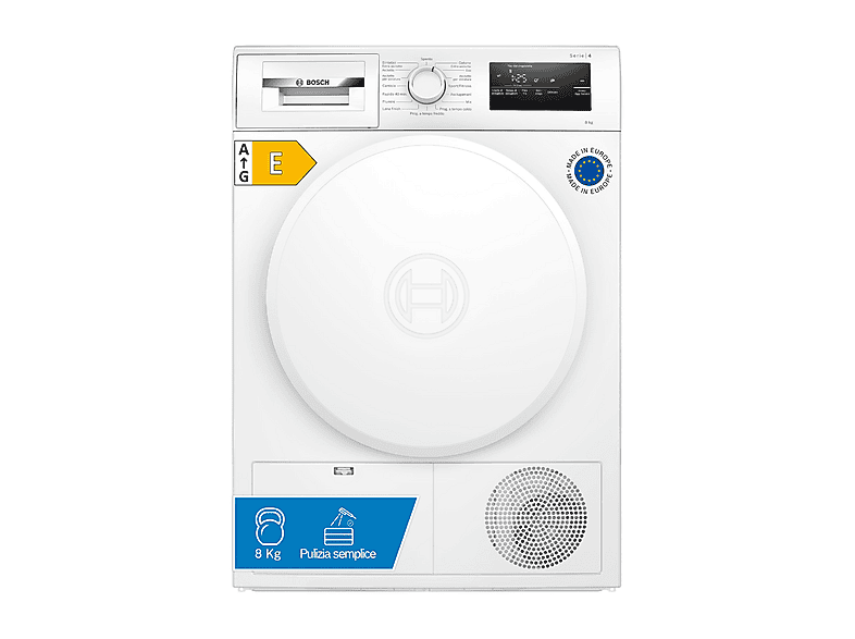 Bosch Wth83208Ii asciugatrice, 8 kg, 65,1 cm, Classe A++