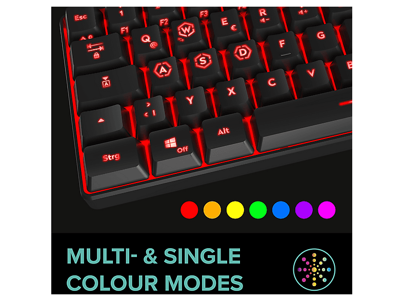 Thumbnail - SPEEDLINK Letos RGB 60%, Gaming Tastatur, Kabelgebunden, Schwarz