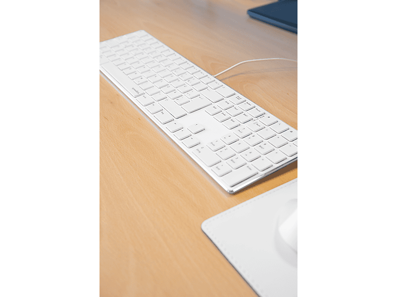 SPEEDLINK RIVA Slim Metal, Gaming Tastatur, Scissor, Kabel, Weiß