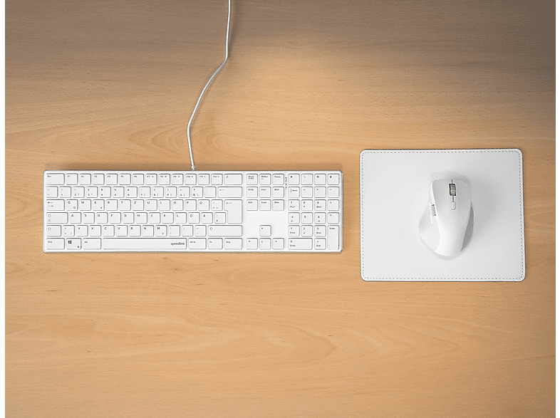 SPEEDLINK RIVA Slim Metal, Gaming Tastatur, Scissor, Kabel, Weiß