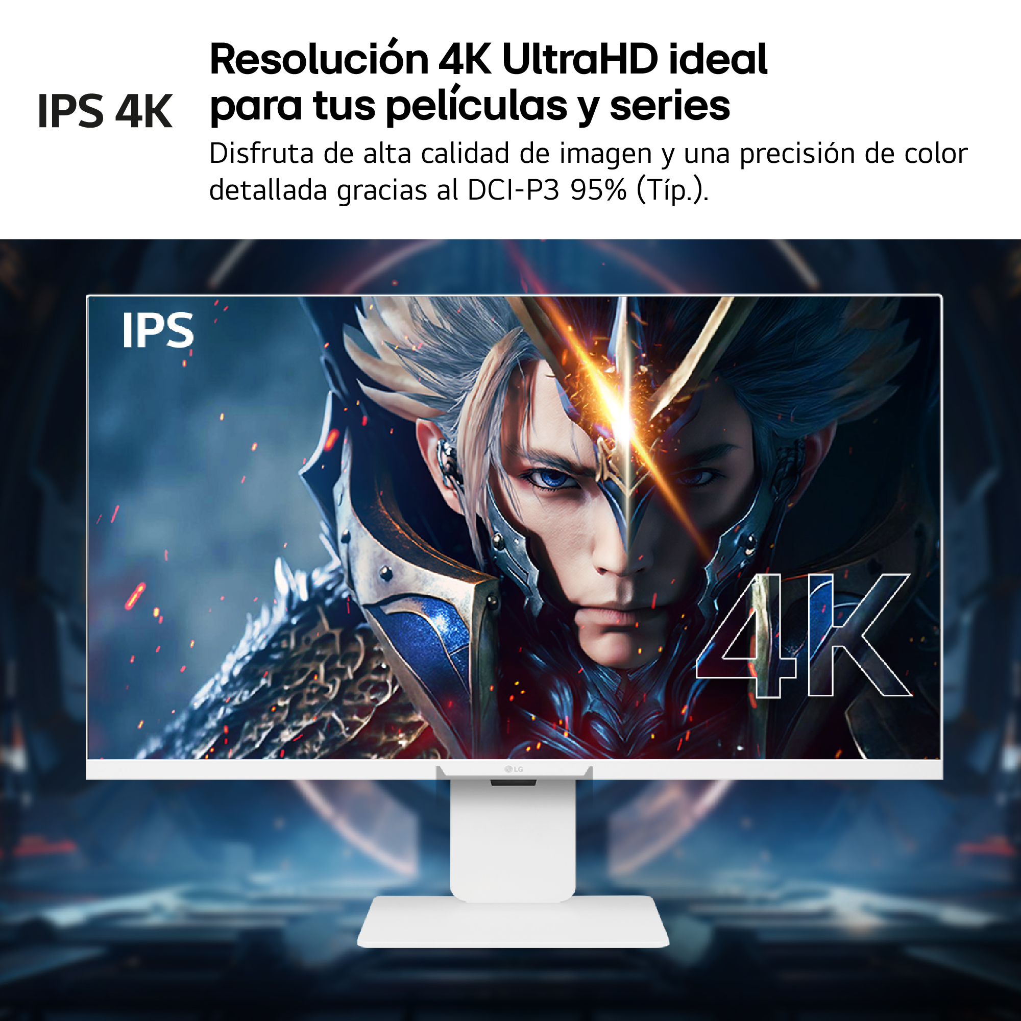 Resolución 4K UltraHD ideal para tus películas y series. Disfruta de alta calidad de imagen y una precisión de color detallada gracias al DCI-P3 95% (Típ.).