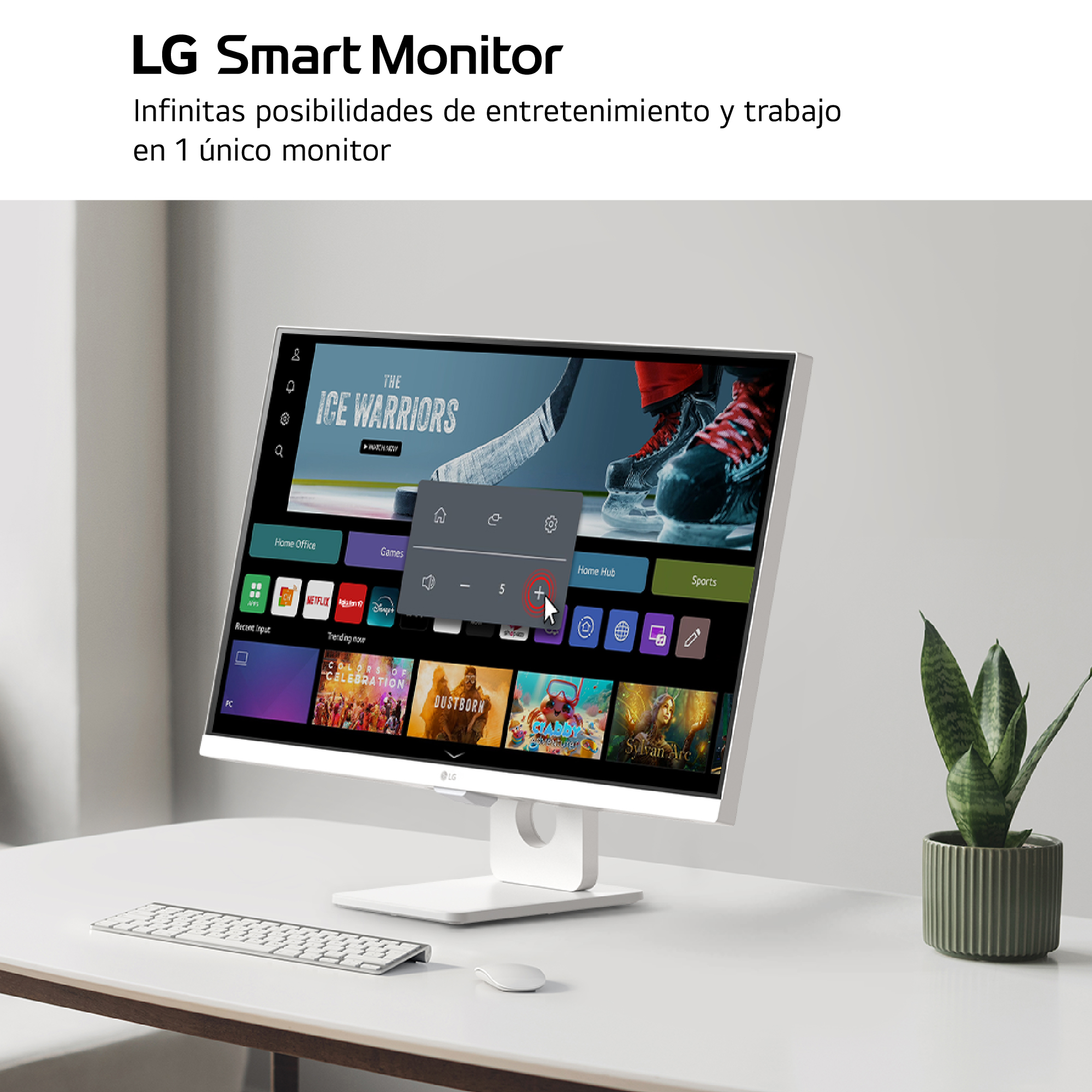 LG Smart Monitor. Infinitas posibilidades de entretenimiento y trabajo en 1 único monitor