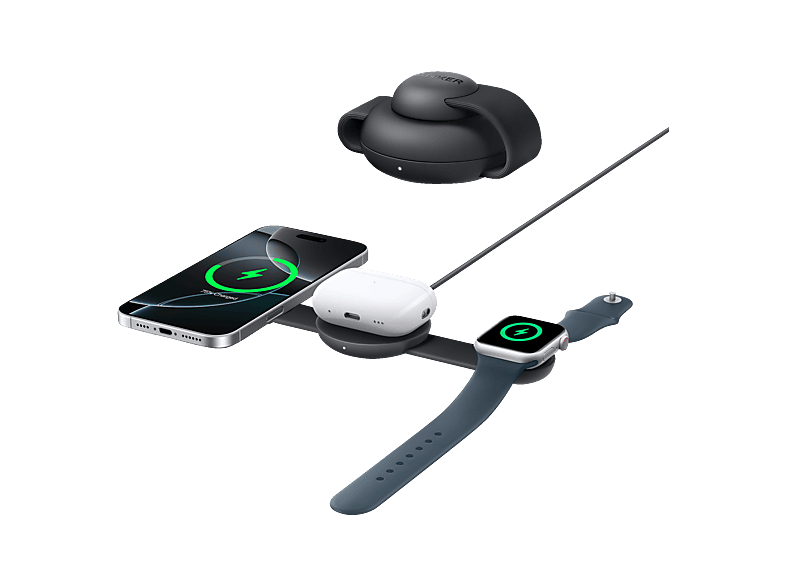 ANKER Nano 3-in-1 Kabelloses Ladegerät Apple, Schwarz