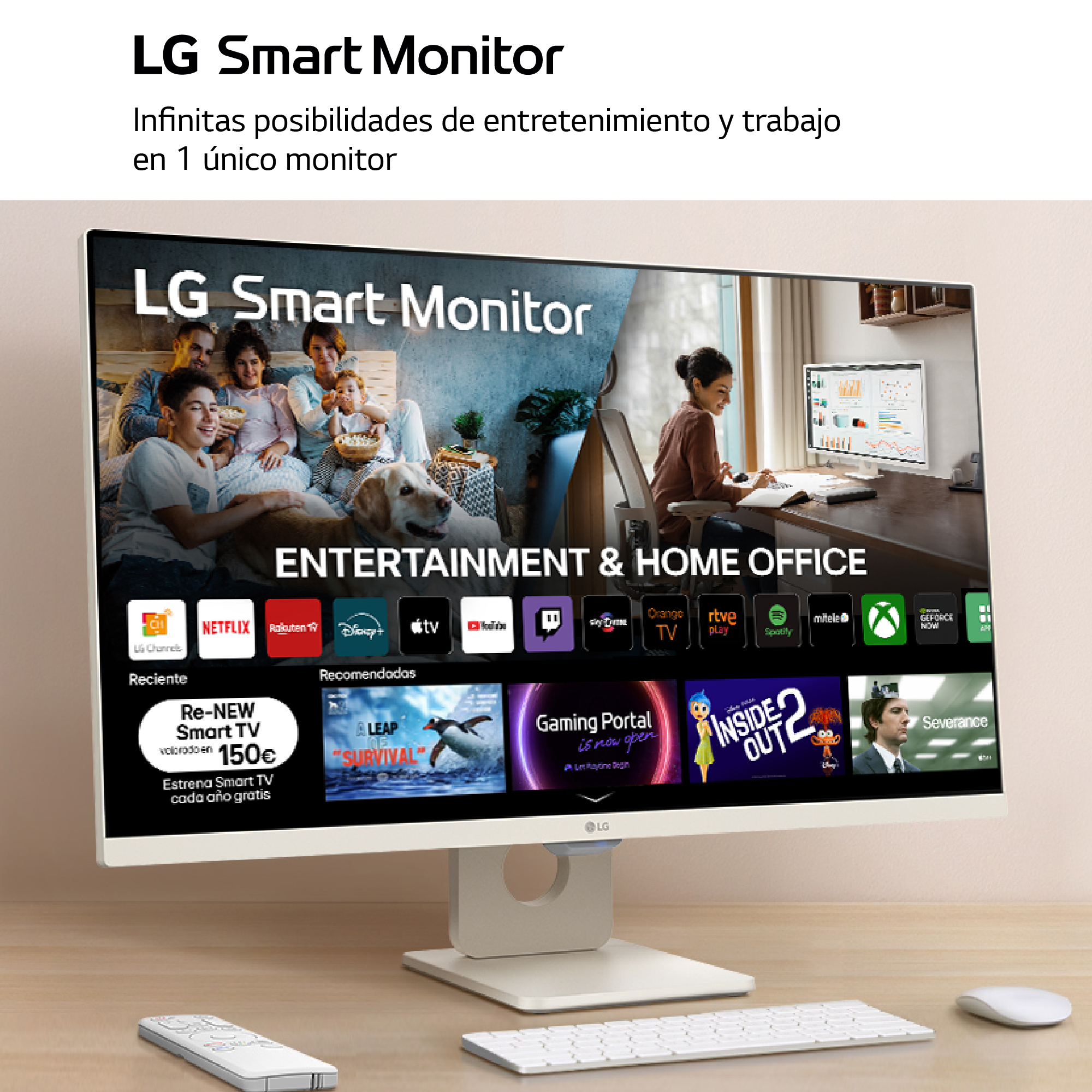 LG Smart Monitor. Infinitas posibilidades de entretenimiento y trabajo en 1 único monitor.