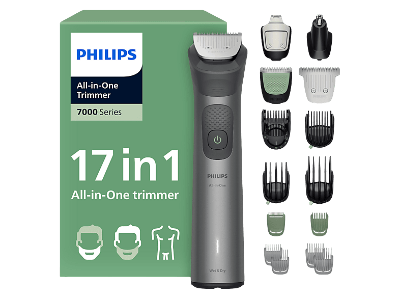 Philips Mg7951/15 Philips Series 7000 17 In 1 Multigroom Donker Grijs aanbieding met korting