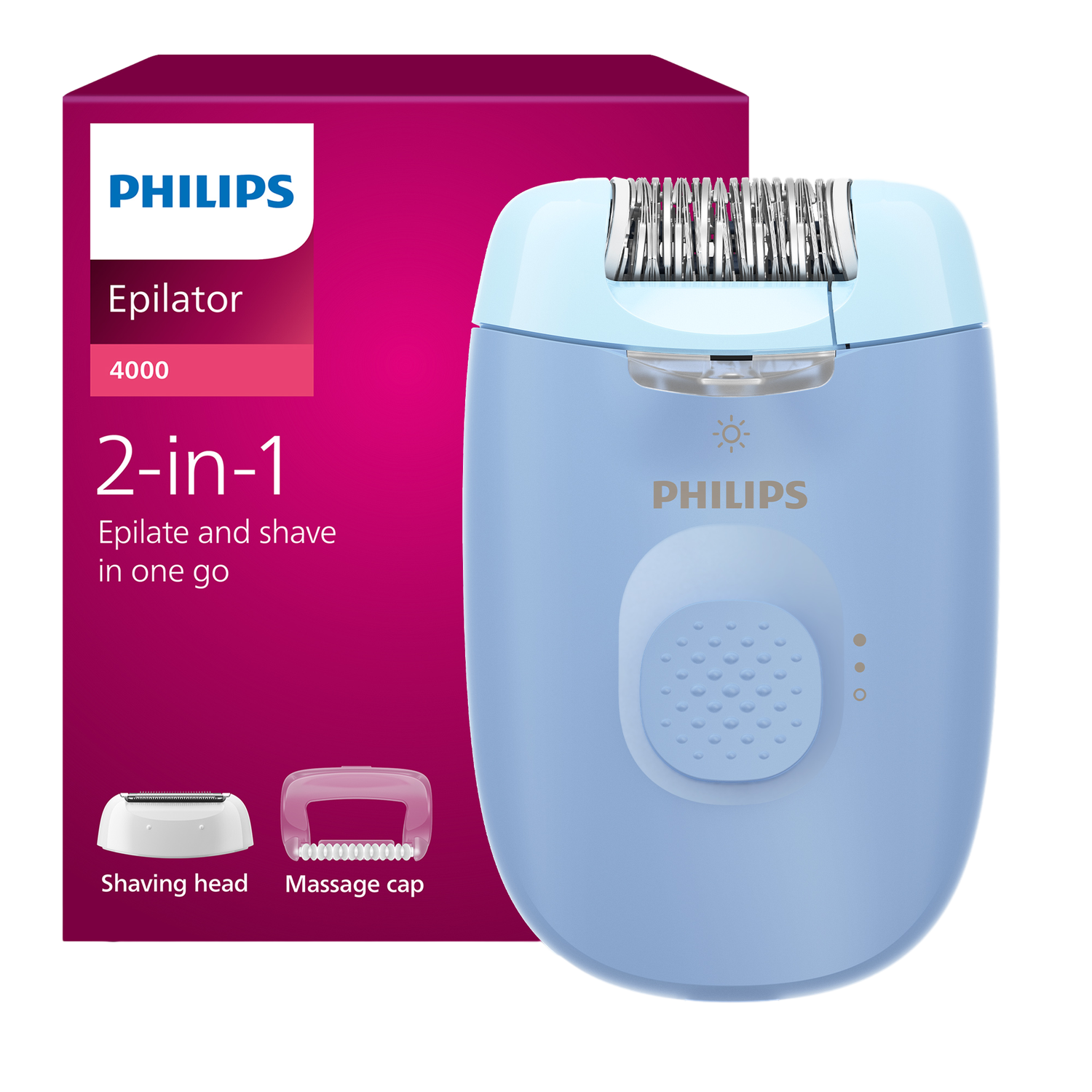 Philips Bre247/00 Series 4000 Epilator Blauw