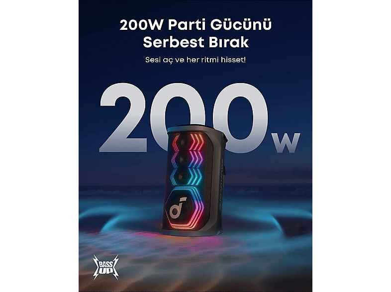 ANKER Soundcore Rave 3S 200W AI Karaoke Bluetooth Hoparlör Party