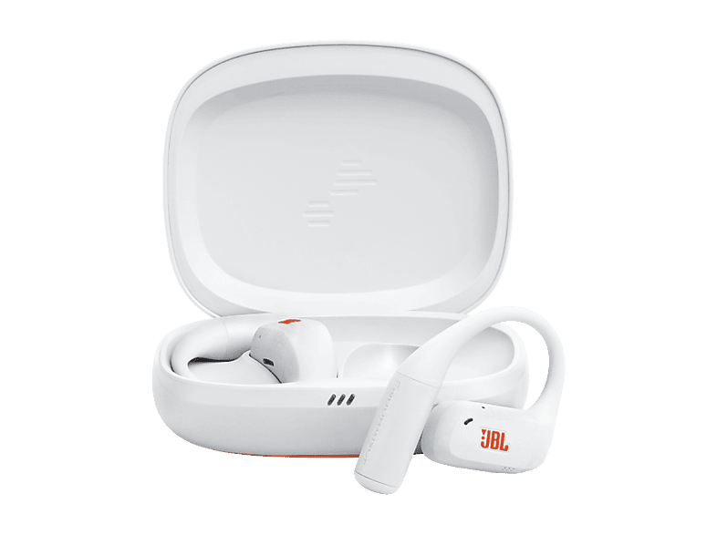 Auriculares conducción de aire - JBL Endurance Zone, Autonomía 32 h, IP68, OpenSound, 4 micrófonos, Blanco