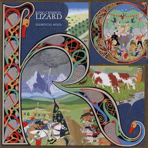 Album borítója művészettel. Tartalmaz szöveget, hegyet, vihart, teheneket, katonákat és egy cirkuszi jelenetet. Díszes szegély hattyúval.