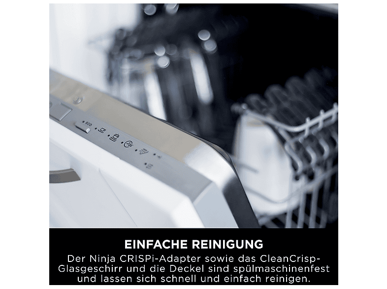 Ninja FN101EUGY CRISPi 4-in-1 Cyber Space, Tragbare Heißluftfritteuse 3,8 l, 1700 Watt, Grau — Foto 4 von 5