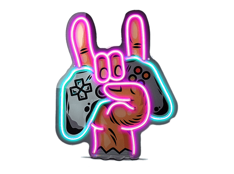Wiszący neon LED SBS Game On Rock