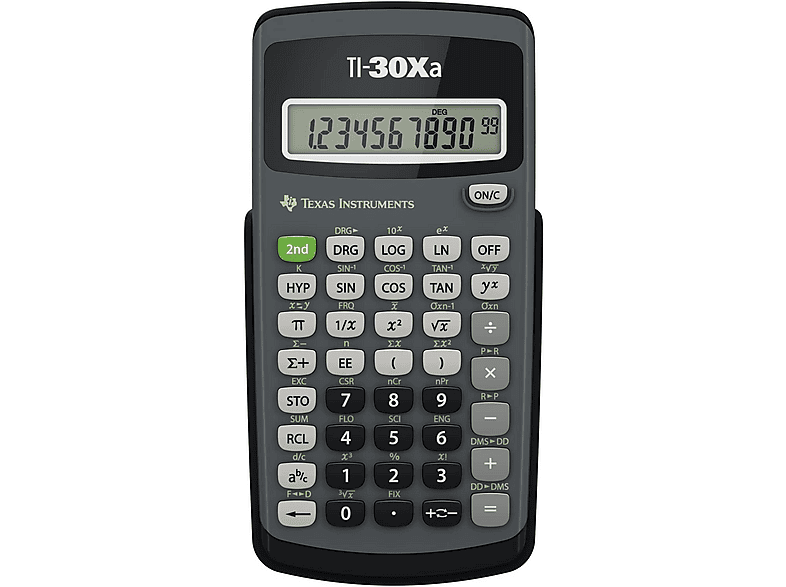 TEXAS TI-30XA Taschenrechner, Batteriebetrieb, Grau