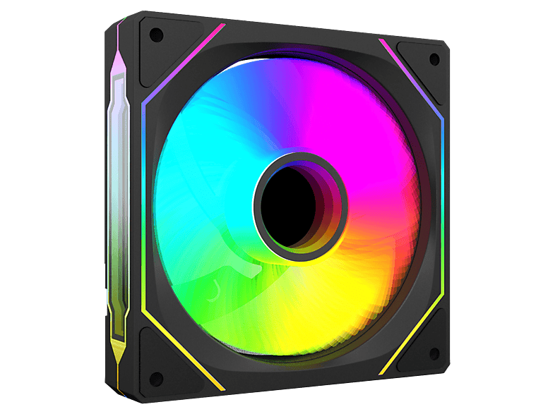 RAMPAGE 7C-120S 120x120x25mm Double Ring Aynalı ARGB Kasa Fanı Siyah