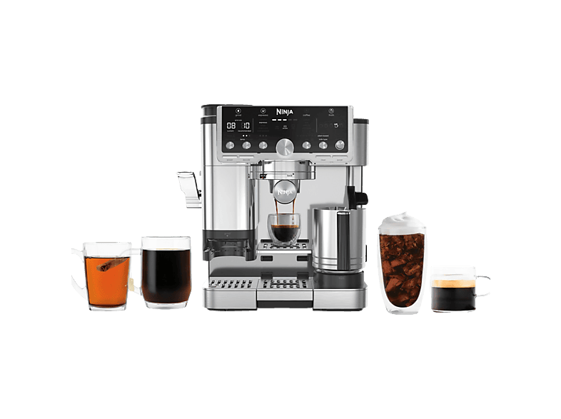 NINJA ES701EU Luxe Café Pro Espressomaschine Schwarz/Edelstahl
