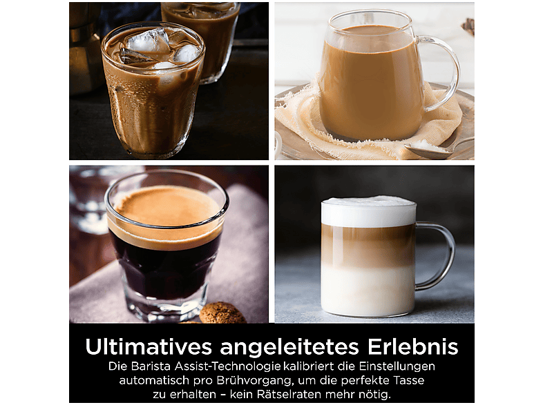 Ninja ES701EU Luxe Café Pro Espressomaschine (Schwarz/Edelstahl, Kegelmahlwerk, 1650 Watt, 14 bar) — Foto 3 von 6