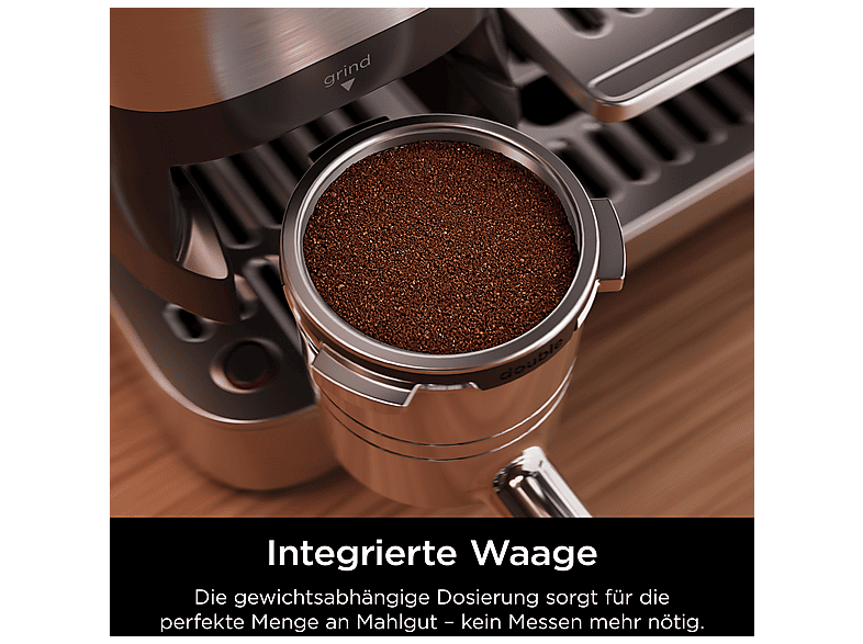 Ninja ES701EU Luxe Café Pro Espressomaschine (Schwarz/Edelstahl, Kegelmahlwerk, 1650 Watt, 14 bar) — Foto 4 von 6