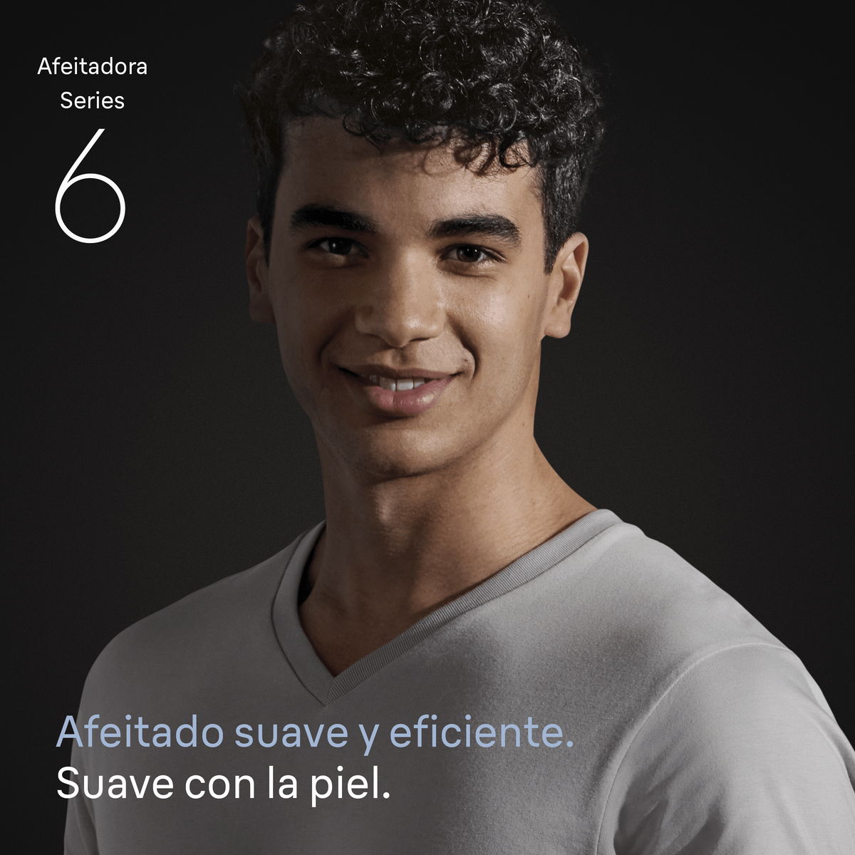 Serie 6. Afeitado suave y eficiente. Suave con la piel.