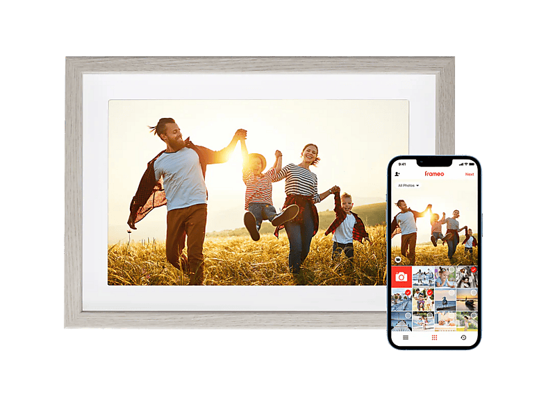 ROLLEI Smart Frame WiFi 108 Digitaler Bilderrahmen, 25.53 cm, 1280 x 800p , Helles Holz