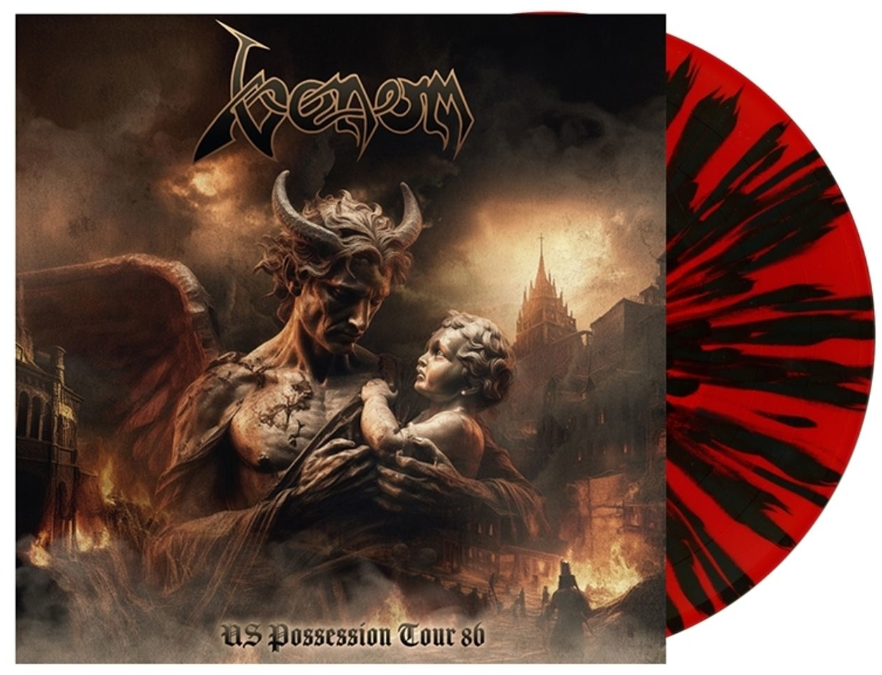 Venom - Us Possession Tour 86 (Red & Black Splatter Vinyl) (Vinyl LP (nagylemez))